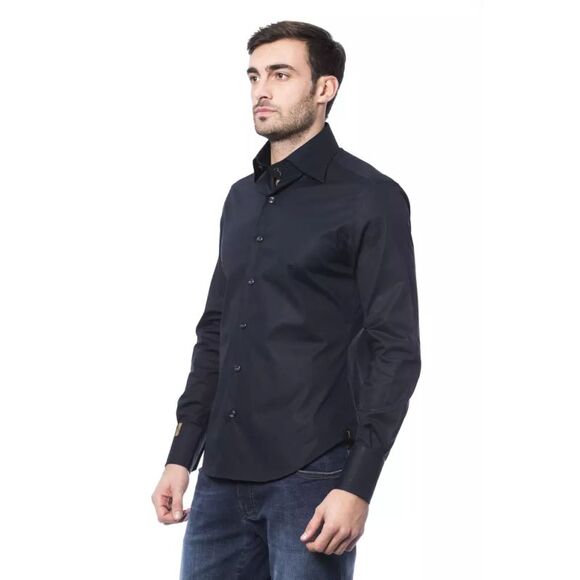 Billionaire Italian Couture Blue Cotton Men's Shirt - Picture 2 of 3